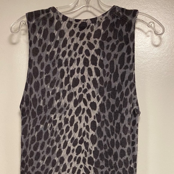 LINE brand, cashmere, black & grey leopard, shift dress.NEW - Picture 2 of 3